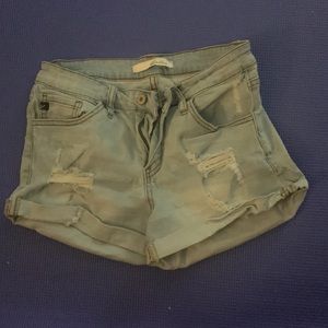 Kancan Los Angeles distressed denim jean shorts